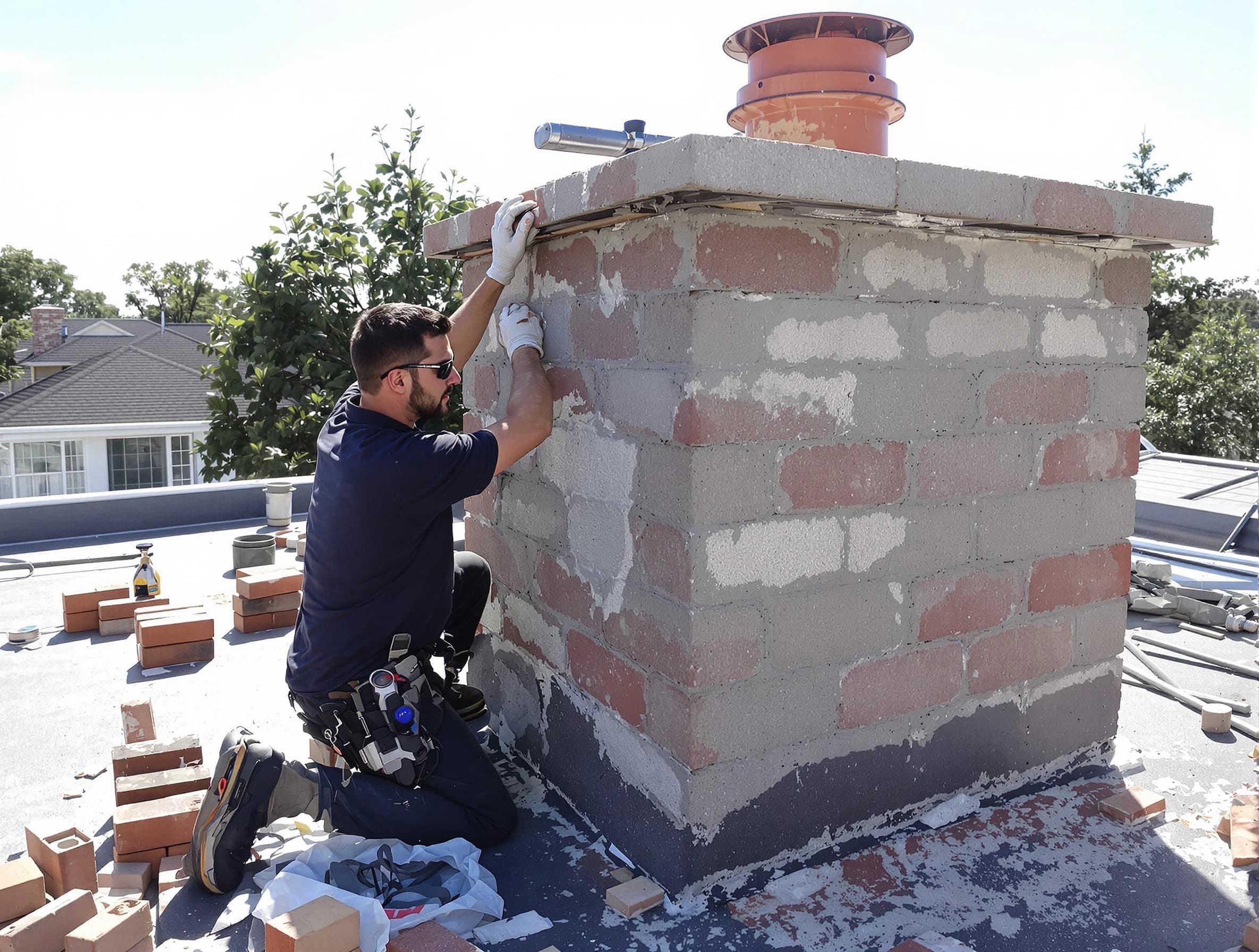 Advanced chimney repair process by Mahwah Chimney Sweep in Mahwah, NJ