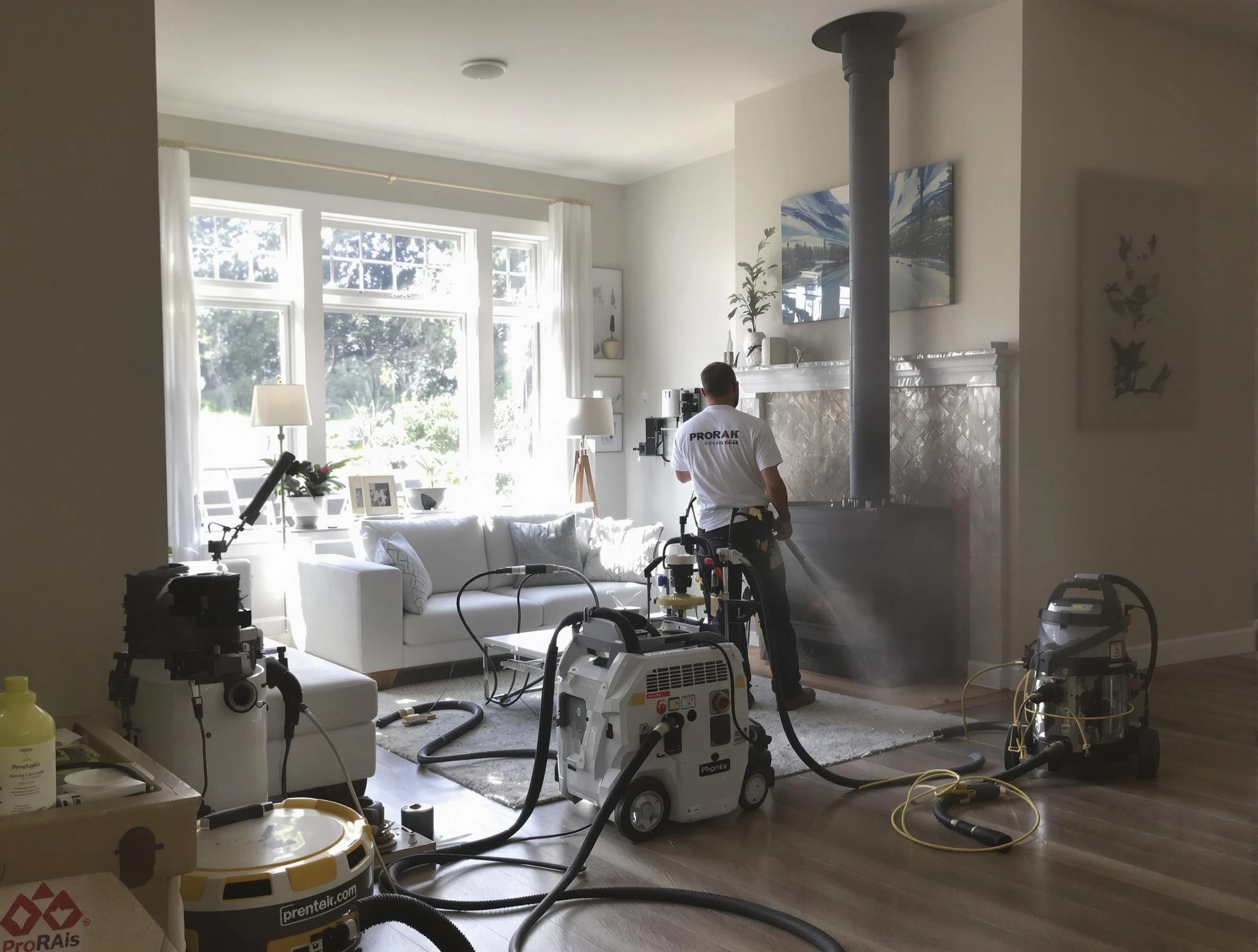Soot removal service by Mahwah Chimney Sweep for a fireplace in Mahwah, NJ