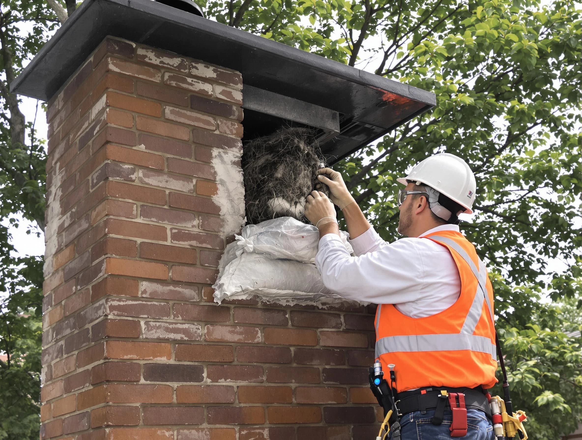 Humane removal of debris and animals by Mahwah Chimney Sweep in Mahwah, NJ