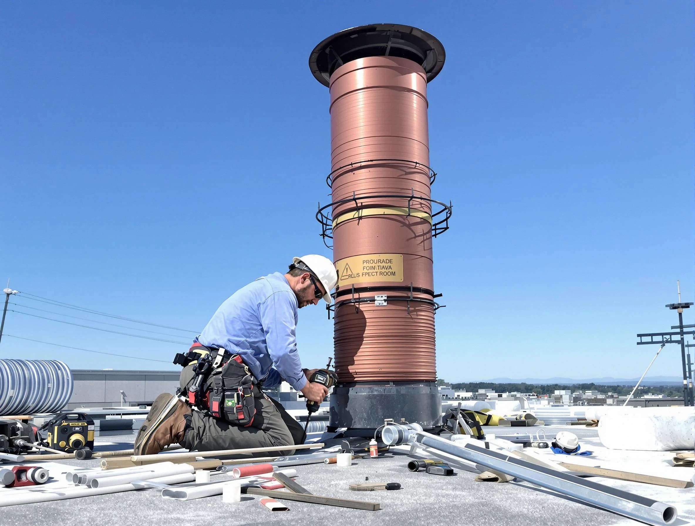 Installed chimney liner by Mahwah Chimney Sweep in Mahwah, NJ