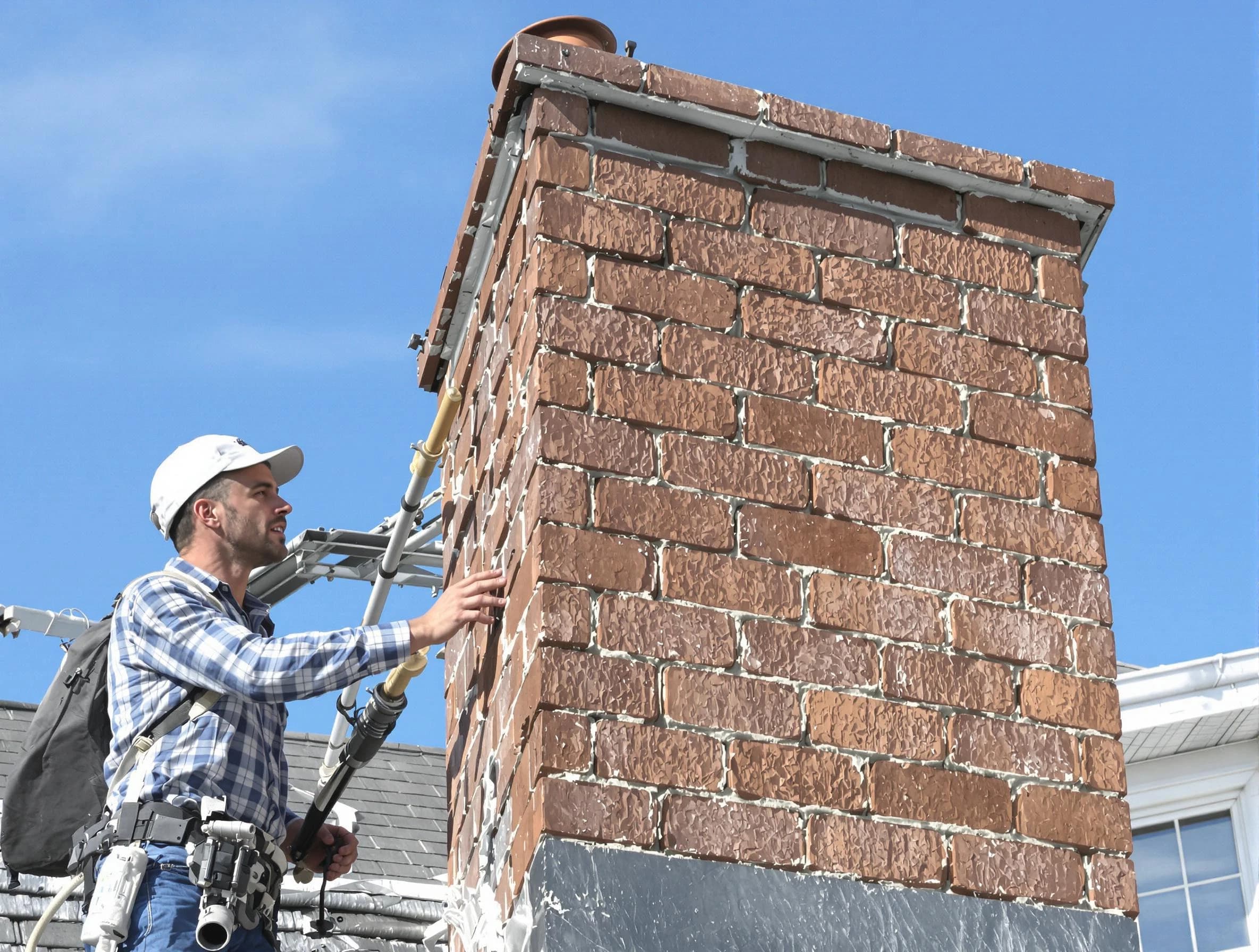 Brickwork for a chimney rebuild by Mahwah Chimney Sweep in Mahwah, NJ