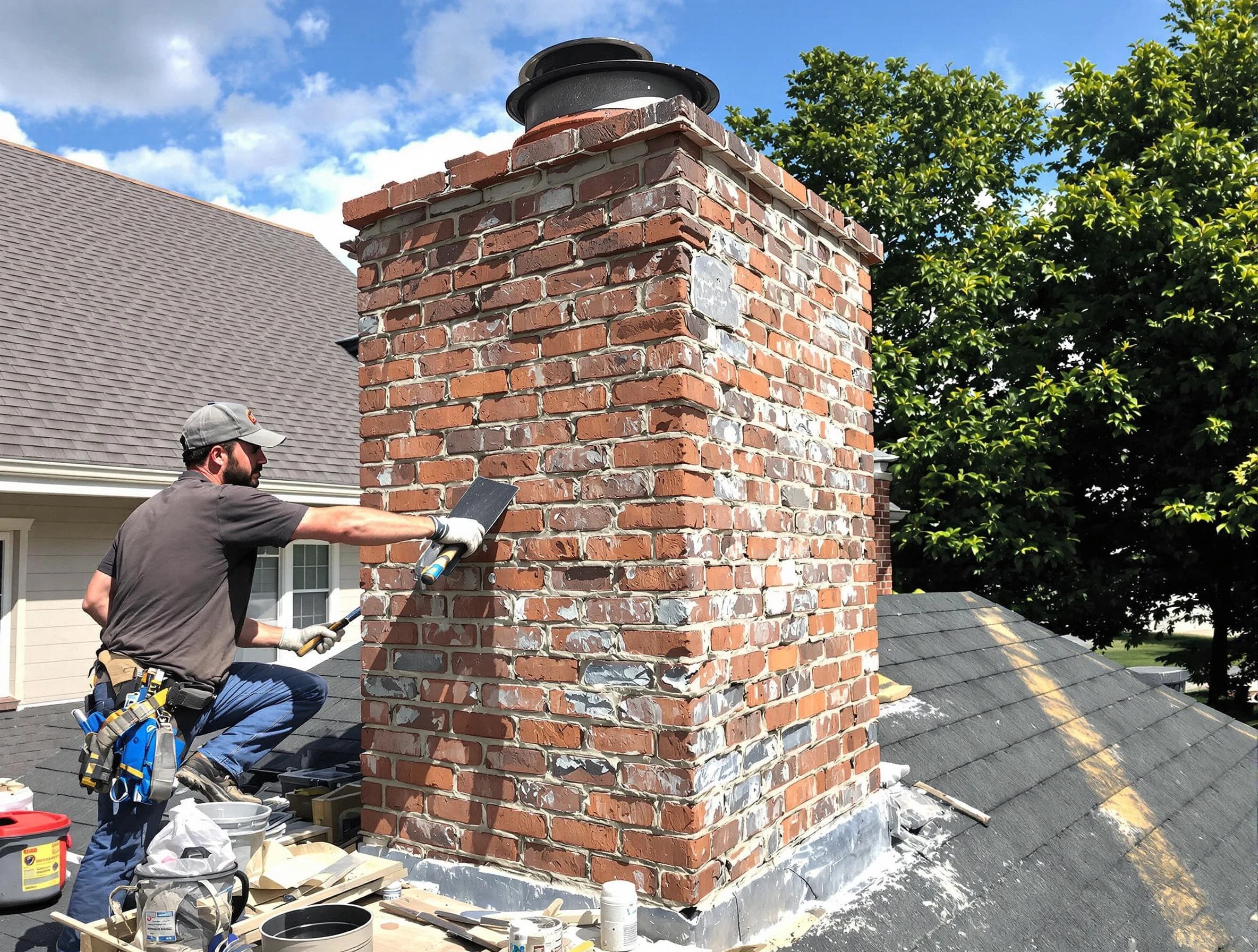 Completed chimney rebuild by Mahwah Chimney Sweep in Mahwah, NJ