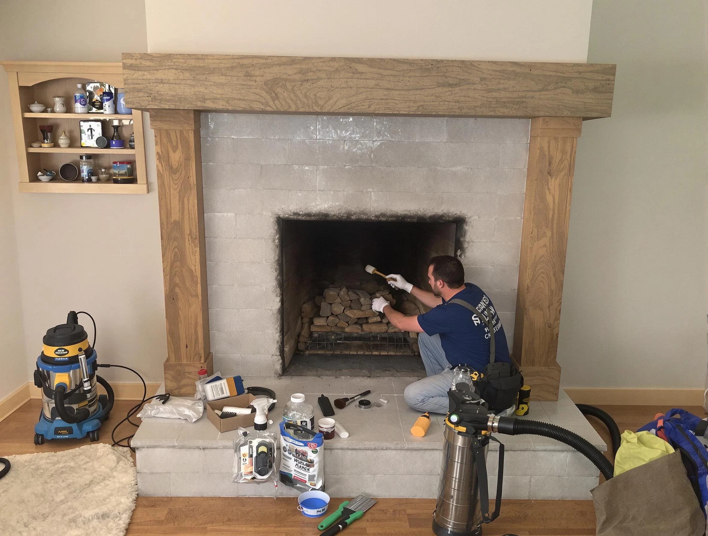 Detailed creosote removal process by Mahwah Chimney Sweep in Mahwah, NJ