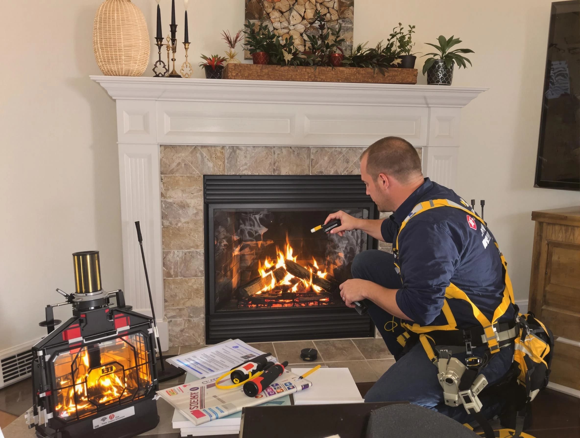 Safety-focused fireplace inspection by Mahwah Chimney Sweep in Mahwah, NJ