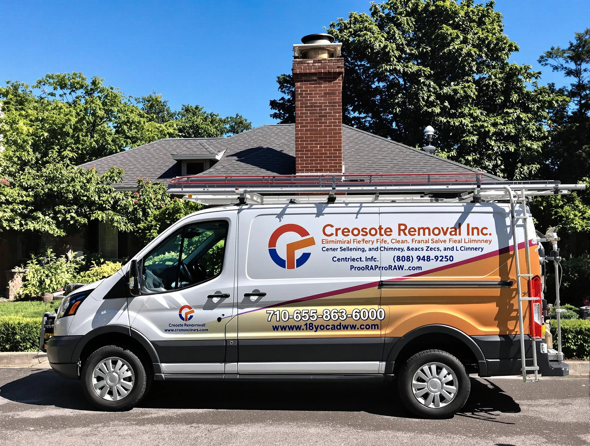 Mahwah Chimney Sweep technician removing creosote safely in Mahwah, NJ